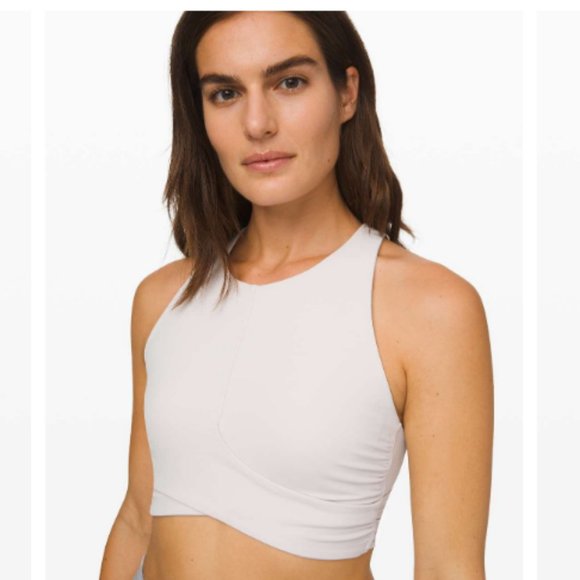 NWT NEW WITH TAGS Lululemon Always Aligned Bra - Light Chrome Size 8 - Picture 2 of 8